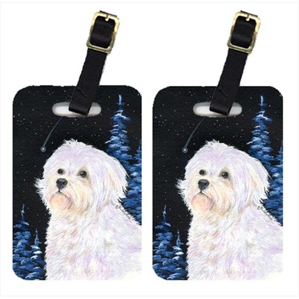 Carolines Treasures Carolines Treasures SS8461BT Starry Night Maltese Luggage Tags - Pair Of 2 SS8461BT - main